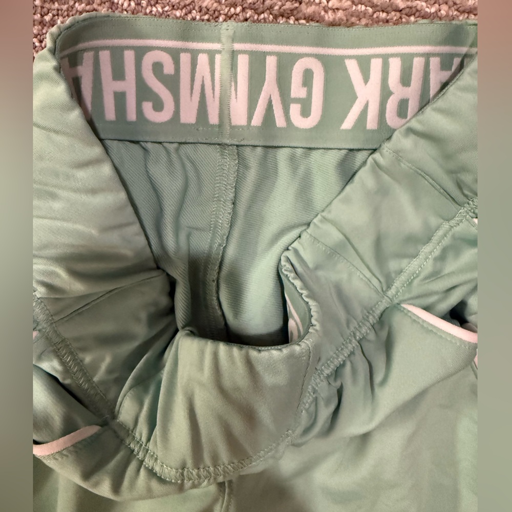 Gymshark Mint Green Leggings Women’s Small High Waisted Logo Waistband Workout - Picture 2 of 5